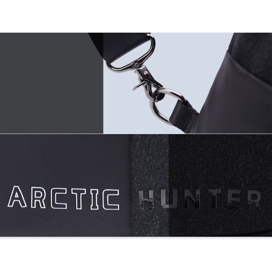 Arctic Hunter Τσάντα Crossbody Xb0058-Bk, Αδιάβροχη, Μαύρη