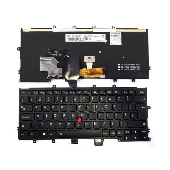 Πληκτρολόγιο Για Lenovo Thinkpad X230S/X240/X250/X260, Μαύρο Πληκτρολόγιο Για Lenovo Thinkpad X230S/X240/X250/X260, Μαύρο