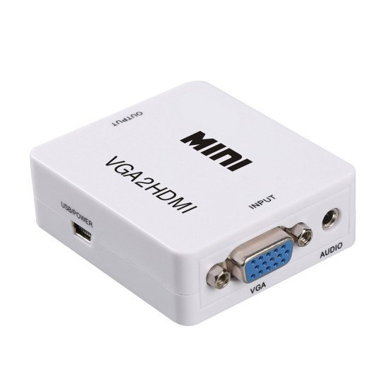 Powertech Video Converter Vga & 3.5Mm Audio Σε Hdmi Cab-H107, Full Hd Powertech Video Converter Vga & 3.5Mm Audio Σε Hdmi Cab-H107, Full Hd