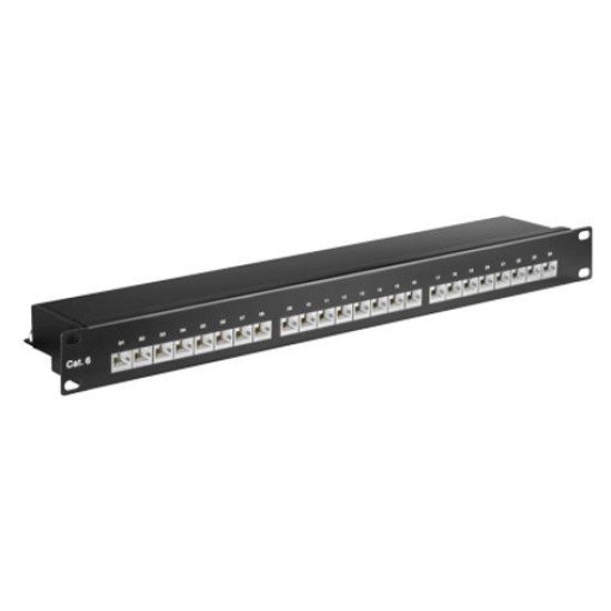 Goobay Cat 6E Ethernet Patch Panel 19Inch, 24 Εγκατάστασης Καλωδίων Stp