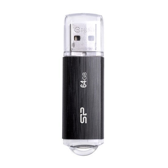 Silicon Power Usb Flash Drive Ultima U02, 64Gb, Usb 2.0, Μαύρο