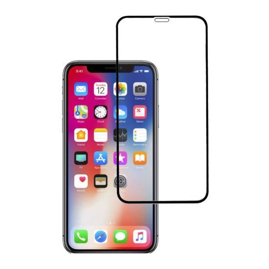 Powertech Tempered Glass 5D, Full Glue, Iphone 11, Μαύρο