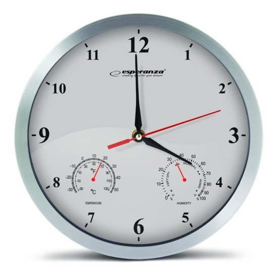 Esperanza Ρολόι Τοίχου Washington Ehc008W, 30Cm, Λευκό