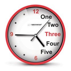 Esperanza Ρολόι Τοίχου Prague Ehc014R, 20Cm, Κόκκινο