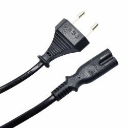 Powertech Καλώδιο Τροφοδοσίας Cab-P021 2Pin, Copper, 1.5M, Μαύρο, 5Τμχ Powertech Καλώδιο Τροφοδοσίας Cab-P021 2Pin, Copper, 1.5M, Μαύρο, 5Τμχ