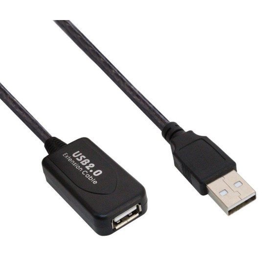 Powertech Καλώδιο Usb Αρσενικό Σε Θηλυκό Με Ενισχυτή Cab-U056 25M, Μαύρο Powertech Καλώδιο Usb Αρσενικό Σε Θηλυκό Με Ενισχυτή Cab-U056 25M, Μαύρο