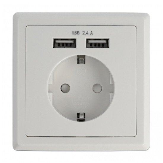 Delock Αντάπτορας Ρεύματος 11471, 2X Usb, 2.4A, Λευκός Delock Αντάπτορας Ρεύματος 11471, 2X Usb, 2.4A, Λευκός