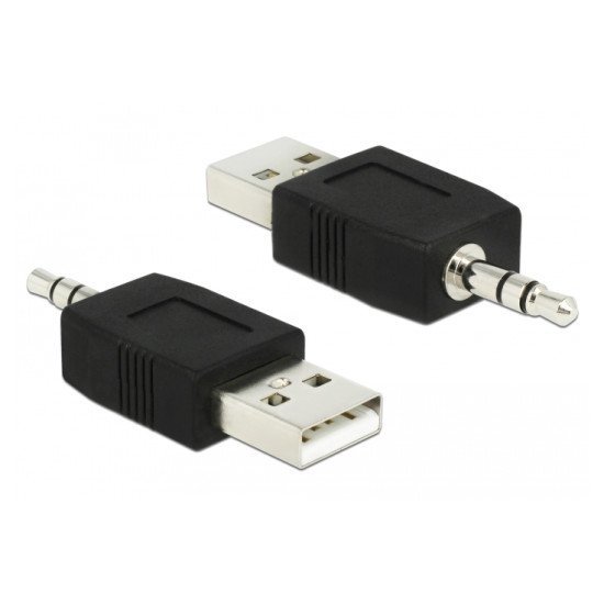 Delock Αντάπτορας Usb 2.0 Σε Stereo Jack 3.5Mm 66069, Μαύρο Delock Αντάπτορας Usb 2.0 Σε Stereo Jack 3.5Mm 66069, Μαύρο