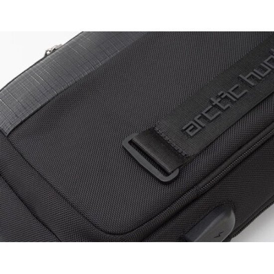 Arctic Hunter Τσάντα Crossbody Xb00100-Bk, Usb, Αδιάβροχη, Μαύρο Arctic Hunter Τσάντα Crossbody Xb00100-Bk, Usb, Αδιάβροχη, Μαύρο