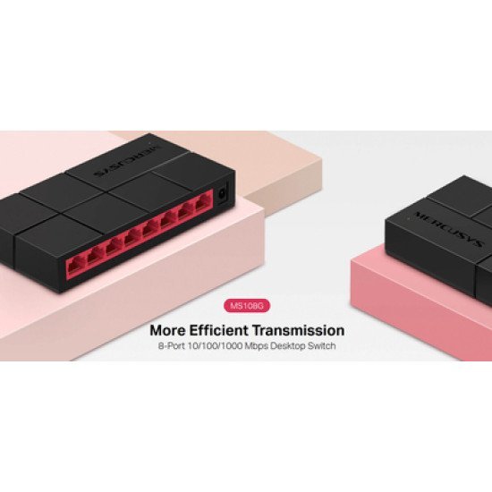 Mercusys Desktop Switch Ms108G, 8X 10/100/1000 Mbps, Ver. 1 Mercusys Desktop Switch Ms108G, 8X 10/100/1000 Mbps, Ver. 1