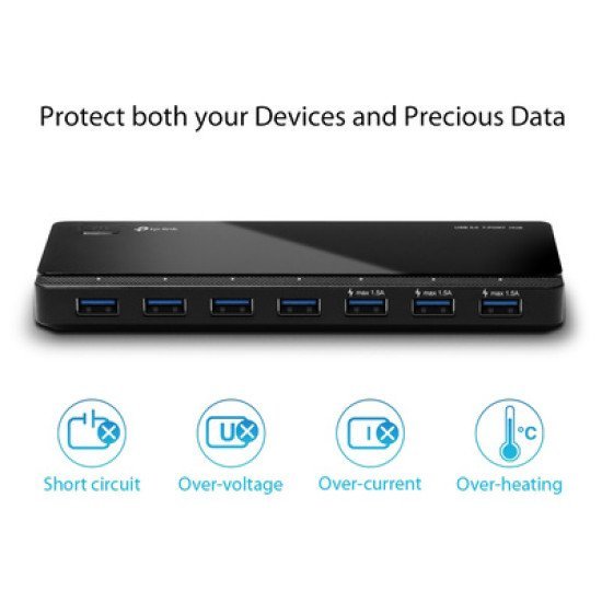 Tp-Link Usb Hub Uh700, 7 Usb 3.0 Ports, Με 3 Θύρες Φόρτισης