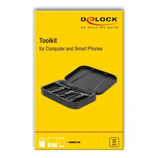 Delock Σετ Κατσαβιδιών Για Υπολογιστές Και Smartphones 64066, 23Τμχ