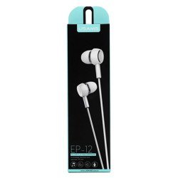 Usams Earphones Με Μικρόφωνο Ep-12, 10Mm, 3.5Mm, 1.2M, Λευκά