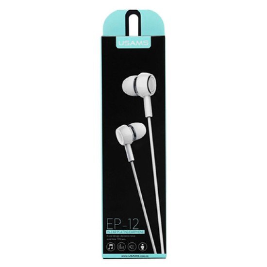 Usams Earphones Με Μικρόφωνο Ep-12, 10Mm, 3.5Mm, 1.2M, Λευκά Usams Earphones Με Μικρόφωνο Ep-12, 10Mm, 3.5Mm, 1.2M, Λευκά