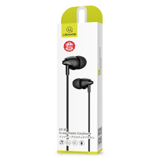 Usams Earphones Με Μικρόφωνο Ep-39, 10Mm, 3.5Mm, 1.2M, Μαύρα Usams Earphones Με Μικρόφωνο Ep-39, 10Mm, 3.5Mm, 1.2M, Μαύρα