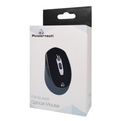 Powertech Ασύρματο Ποντίκι Pt-809, Οπτικό, 1600Dpi, Μαύρο