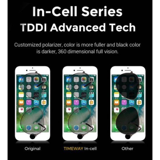 Tw Incell Lcd Ilcd-015 Για Iphone Χ, Camera-Sensor Ring, Earmesh, Μαύρη