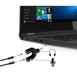 Powertech Splitter 3.5Mm 4Pin (M) Σε 2X 3.5Mm 4Pin (F) Cab-J043, Μαύρο