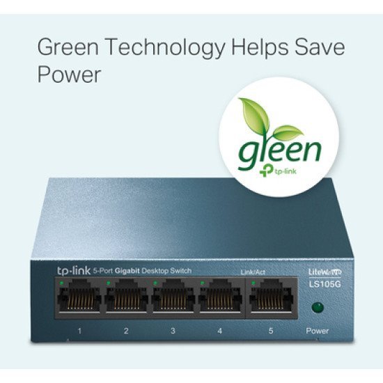 Tp-Link Desktop Switch Ls105G, 5-Port 10/100/1000Mbps, Ver. 1.0 Tp-Link Desktop Switch Ls105G, 5-Port 10/100/1000Mbps, Ver. 1.0