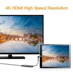 Docking Station Cab-Uc045, 3X Usb, Usb-C Pd, Hdmi 4K