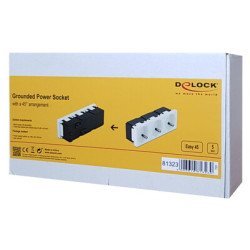 Delock Τριπλό Module Πρίζας Ρεύματος Easy 45 81323, 45°, 45X45Mm, 5Τμχ
