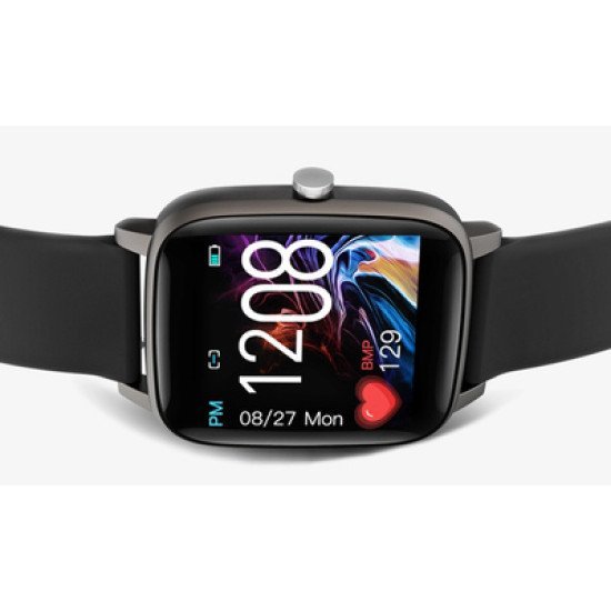 ΙΝΤΙΜΕ Smartwatch T98, 1.4" έγχρωμο, IP67, μέτρηση θερμοκρασίας, μαύρο