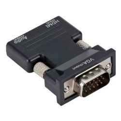 Powertech Αντάπτορας Hdmi (F) Σε Vga (M) Cab-H120 Με Audio, Μαύρο Powertech Αντάπτορας Hdmi (F) Σε Vga (M) Cab-H120 Με Audio, Μαύρο