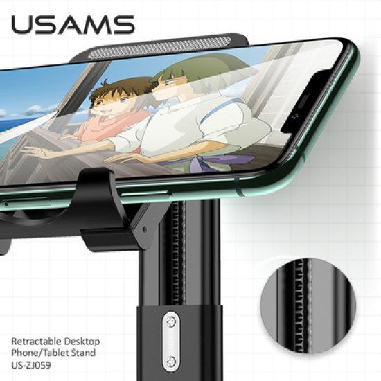 Usams Βάση Smartphone & Tablet Us-Zj059, Ρυθμιζόμενη, Μαύρη
