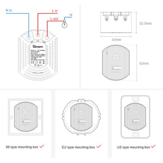 Sonoff Smart Dimmer Switch D1