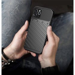 Powertech Θήκη Carbon Mob-1558 Για  Iphone 12 Min, Μαύρη