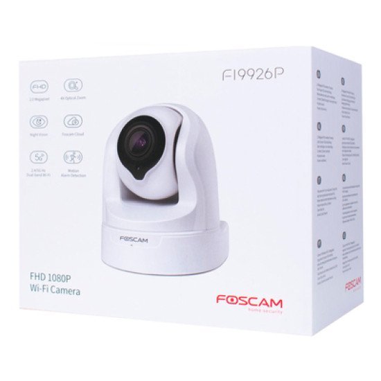 Foscam Smart Ip Κάμερα F19926P, Full Hd, 2Mp, 4X Zoom, Wi-Fi, Cloud