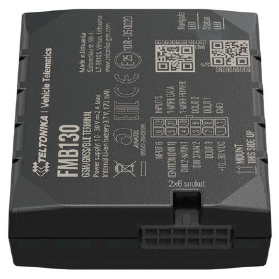 Teltonika Gps Tracker Αυτοκινήτου Fmb130, Gsm/Gprs/Gnss, Bluetooth