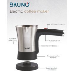 Bruno Ηλεκτρικό Μπρίκι Brn-0042, 800W, 300Ml, Strix Technology