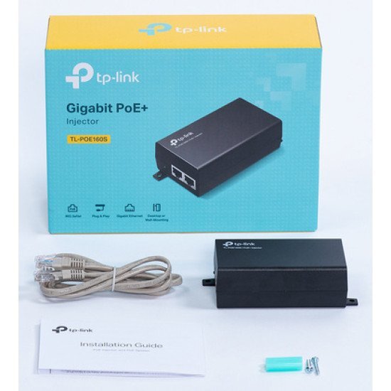 Tp-Link Gibagit Poe+ Injector Tl-Poe160S, 802.3Af/At