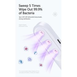 Usams Uv Αποστειρωτής Ultra Mini Us-Zb159,Με Οθόνη & Μπαταρία, Λευκός