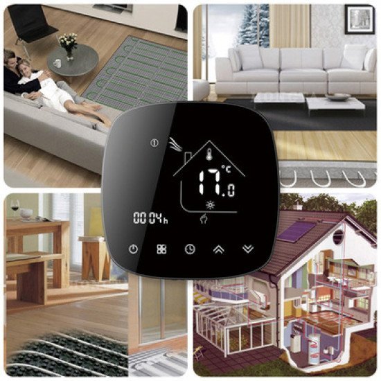Smart Θερμοστάτης Πετρελαίου Bht-001-Gblw, Wifi, Μαύρος Smart Θερμοστάτης Πετρελαίου Bht-001-Gblw, Wifi, Μαύρος
