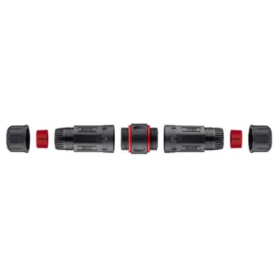 Goobay Αδιάβροχος Σύνδεσμος Rj45 Cat.6 79566, Ip68, Μαύρο Goobay Αδιάβροχος Σύνδεσμος Rj45 Cat.6 79566, Ip68, Μαύρο