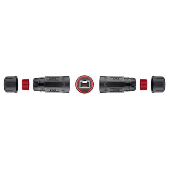 Goobay Αδιάβροχος Σύνδεσμος Rj45 Cat.6 79566, Ip68, Μαύρο Goobay Αδιάβροχος Σύνδεσμος Rj45 Cat.6 79566, Ip68, Μαύρο