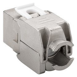 Goobay Keystone Module Rj45 Cat 6A 90864, Stp, 500 Mhz, Slim-Line, Ασημί