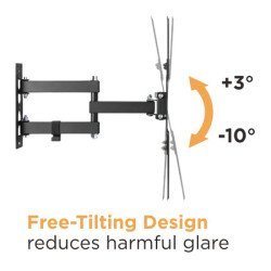 Brateck Επιτοίχια Βάση Lpa68-443, Για Οθόνη 23"-55", 30Kg