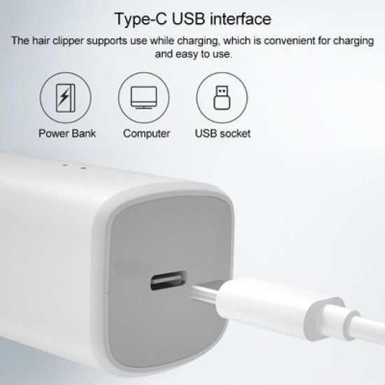 Enchen Κουρευτική Μηχανή Boost, 7 Μήκη Κοπής, Usb, 1500 Mah, Μαύρο