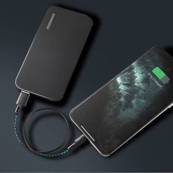 Rockrose Καλώδιο Usb Σε Micro Usb Beta Am Mini, 2.4A 12W, 30Cm, Μαύρο