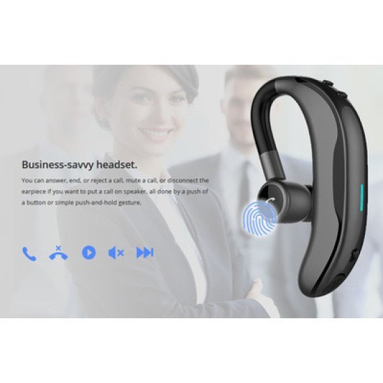 Rockrose Bluetooth Earphone Eclipse, Bt 4.1, 170Mah, Γκρι