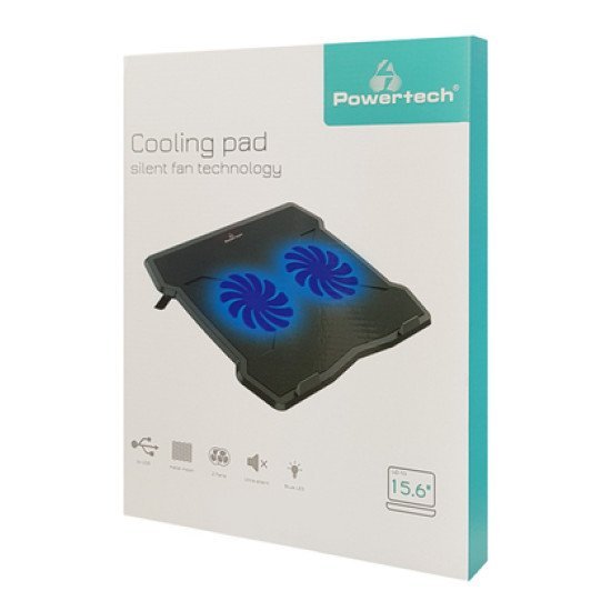 Powertech Βάση & Ψύξη Laptop Pt-930, Έως 15.6", 2X 125Mm Fan, Led, Μαύρο Powertech Βάση & Ψύξη Laptop Pt-930, Έως 15.6", 2X 125Mm Fan, Led, Μαύρο