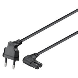 Goobay Καλώδιο Τροφοδοσίας Euro 97346, Γωνιακό, 2X0.75 Mm², 1M, Μαύρο Goobay Καλώδιο Τροφοδοσίας Euro 97346, Γωνιακό, 2X0.75 Mm², 1M, Μαύρο