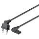 Goobay Καλώδιο Τροφοδοσίας Euro 97346, Γωνιακό, 2X0.75 Mm², 1M, Μαύρο Goobay Καλώδιο Τροφοδοσίας Euro 97346, Γωνιακό, 2X0.75 Mm², 1M, Μαύρο