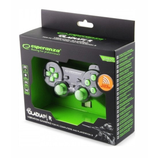 Esperanza Ασύρματο Gamepad Gx600, Με Vibration, Pc, Ps3