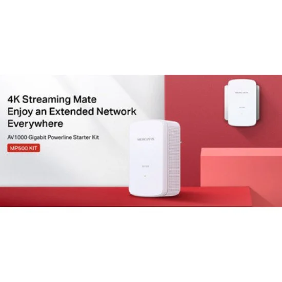 Mercusys Powerline Mp500 Kit, Av1000 Gigabit, Ver: 1.0 Mercusys Powerline Mp500 Kit, Av1000 Gigabit, Ver: 1.0
