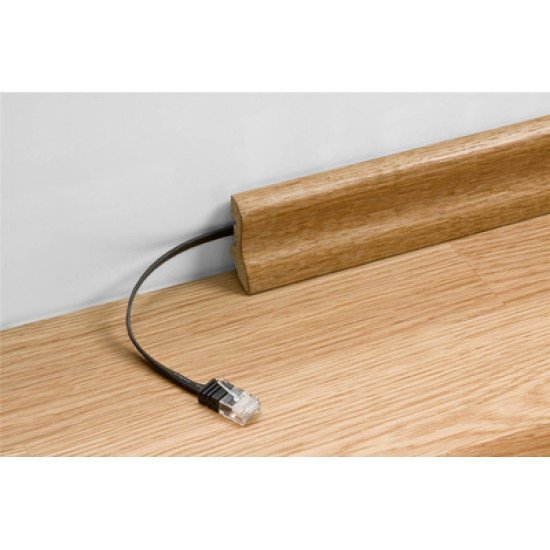 Goobay Καλώδιο U/Utp Cat6, 95381, Flat, Awg 32/7, Copper, 10M, Μαύρο Goobay Καλώδιο U/Utp Cat6, 95381, Flat, Awg 32/7, Copper, 10M, Μαύρο