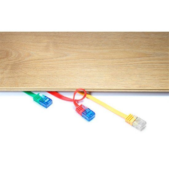Goobay Καλώδιο U/Utp Cat6, 95381, Flat, Awg 32/7, Copper, 10M, Μαύρο Goobay Καλώδιο U/Utp Cat6, 95381, Flat, Awg 32/7, Copper, 10M, Μαύρο